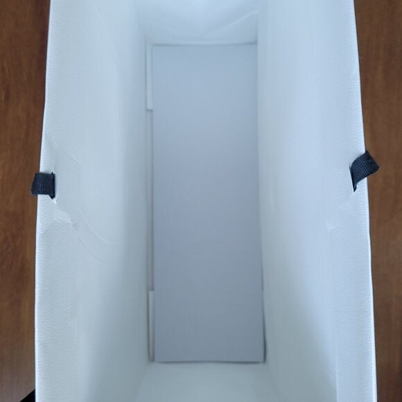 Moncler White Gift Bag Embossed Logo Empty Reusable Decorative Shopping 19 x 16 - Picture 10 of 15